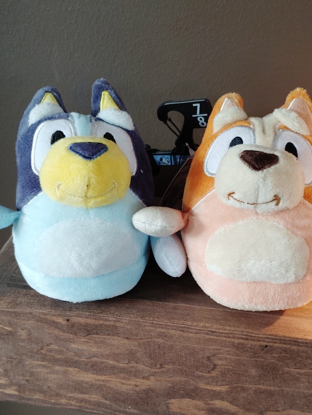 Kids Plush Slipper - Blue & Peach Cute Animal Design